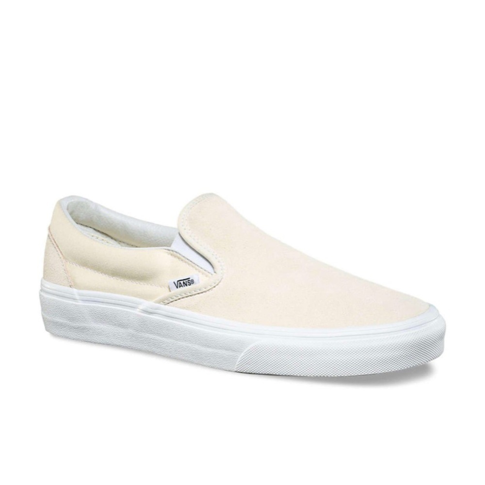 Low top slip on suede vans